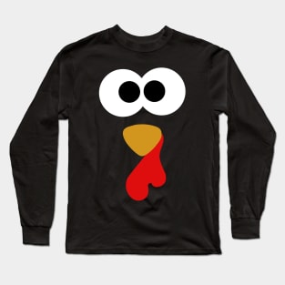 Thanksgiving Turkey Face Long Sleeve T-Shirt